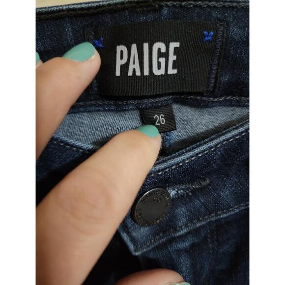 Women's PAIGE Hoxton Transcend Ultra Skinny Fit Ankle Peg Jean 26 - Picture 4 of 6